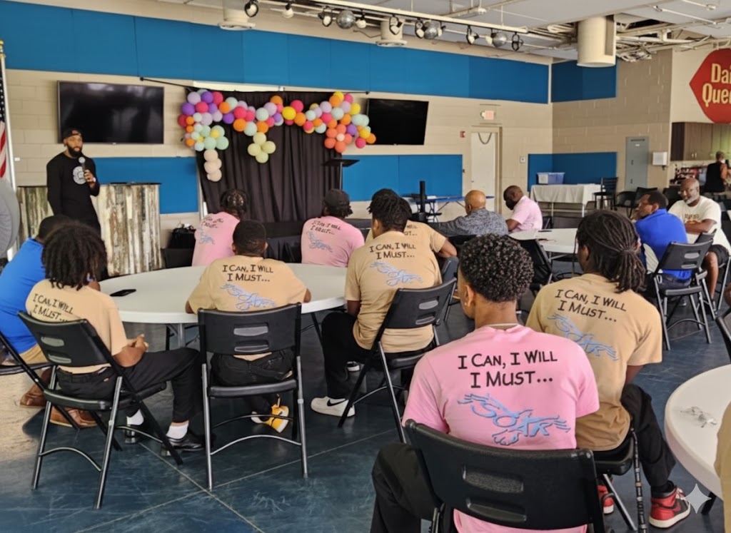 Nick Parks speaking to a group