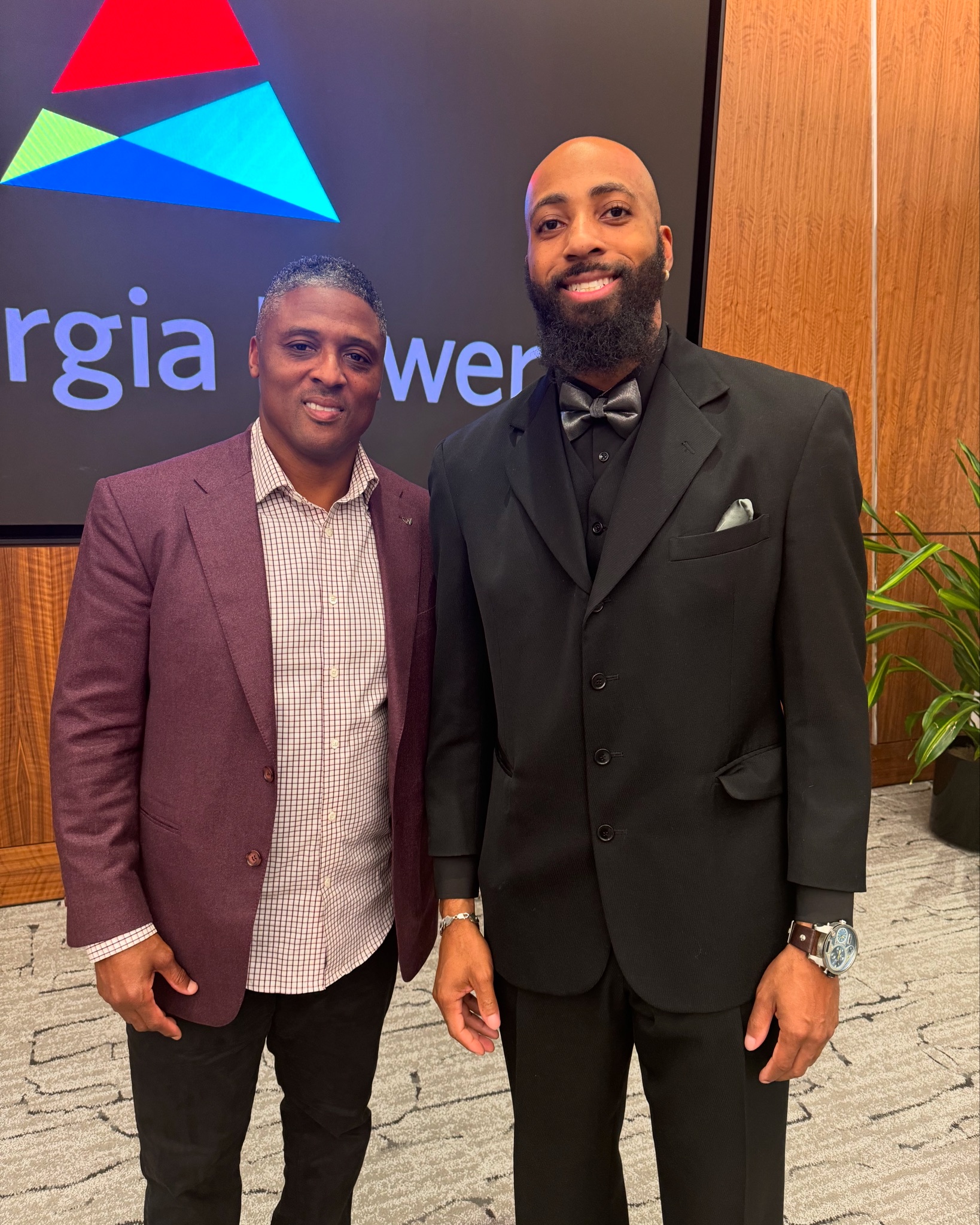 Nick Parks with Warrick Dunn